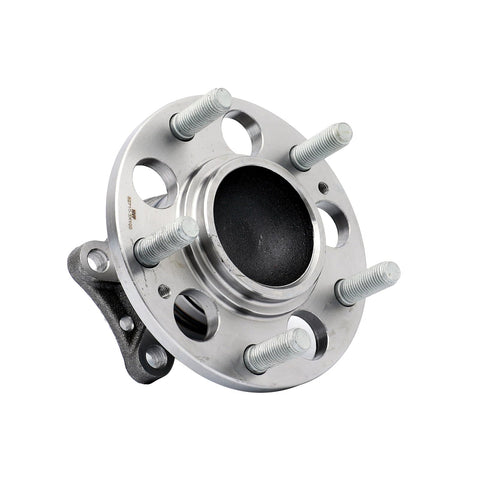 Front view of a Rear Wheel Bearing Hub Assembly Set Of 2 Fits 2013-2016 Hyundai Elantra, 2012-2017 Hyundai Veloster, And 2014-2018 Kia Forte Replacement Wheel Hubs With Durable Bearings For Smooth Ride.