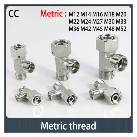 Heavy Duty Hydraulic Lock Fitting M12-52 Straight Metric Connector Used For Industrial Setup Ensures High Pressure Sealing Without Leaking, metal metric threaded valve fitting