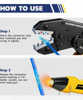 340 Piece Heat Shrink Wire Connector Set With 9 Inch Crimping Tool And Organizer Marine Grade Waterproof Butt Connectors tutorial image