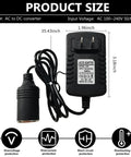 Tailgate Ready AC To DC Converter With Standard Cigarette Lighter Socket Portable 12 Volt Power Adapter for tire pumps and mini coolers.