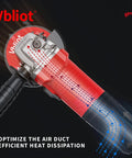 Efficient heat dissipation feature on Beast 850W Angle Grinder With 5 Inch Discs 7 Amp Corded Cut Off Tool 360 Degree Guard 12000 RPM