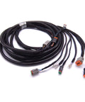 Coiled SystemCheck Main Modular Wiring Harness Cable For Outboard Remote Control Box 15ft with multiple connectors visible