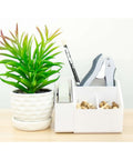 EZ Squeeze One Hole Paper Punch For 10 Sheets With No Jam Tech, Ultra Lightweight Office Tool displayed on desk