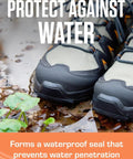 Outdoor shoes in water demonstrating waterproof adhesive from Heavy Duty Shoe Patch Glue For Fast Repairs On Leather, Rubber, And Fabric Kicks For Waterproof Flexible Adhesive That Delivers Strong Long Lasting Bond For Patching Soles Patches And Everyday Footwear Fixes