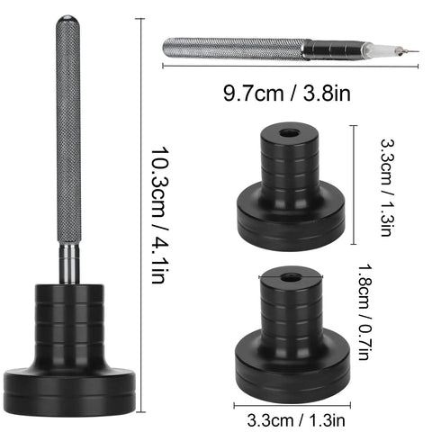 Automatic Watch Lubricant Oiler Time Saver For Precision Repairs with dimensions and components in black
