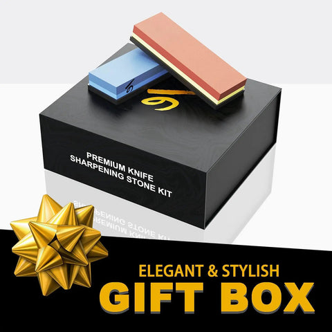 Japanese Whetstone Sharpener Set 400 1000 And 3000 8000 Grit Water Stones in gift box on display