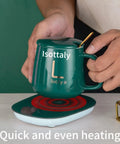 Skip The Lukewarm Sip With This Smart Electric Coffee Mug Warmer Set crafted to keep your desk beverages piping hot.