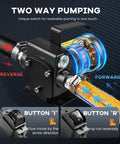 Heavy Duty 110V Electric Fuel Transfer Pump Kit With Self Priming Hose And Reversible Flow two-way pumping mechanism close-up