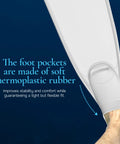 Freediving Fins With Full Foot Design For Secure, Comfortable Fit, Non Vented Blade Delivers Beefed Up Propulsion For Efficient Underwater Movement, Clear Finish For Snorkeling And Spearfishing, Size 39 To 40 with thermoplastic rubber foot pocket