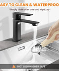 Heated Ice Cream Scoop With Three Heat Settings And 2600mAh Rechargeable Battery being rinsed under a faucet