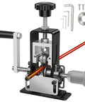 Knockout Performance Wire Stripper Machine For Scrap Copper, showing dual drive system with drill adapter and wire.