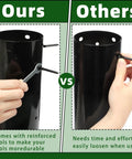 Comparison of Manual 18 Inch Lawn Aerator Tool With 55 Inch Stainless Steel Handle showing reinforced parts vs competitors.