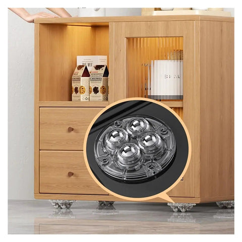 Caster Wheels, Castor Wheels 4Pcs Casters Universal Wheel 360° Rotation Stainless Steel Self Adhesive for Furniture on storage unit.