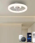 Smart Ceiling Fan With Lights 20 Inch Low Profile Flush Mount Remote and App Control