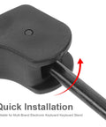 Ergonomic Keyboard Stand Height Adjustment Knob Replacement For Electronic Pianos Heavy Duty Anti Slip Handle Universal Rack Support Smooth Tilt And Elevation Control Quick Install Spare Part, black plastic knob on keyboard stand tube
