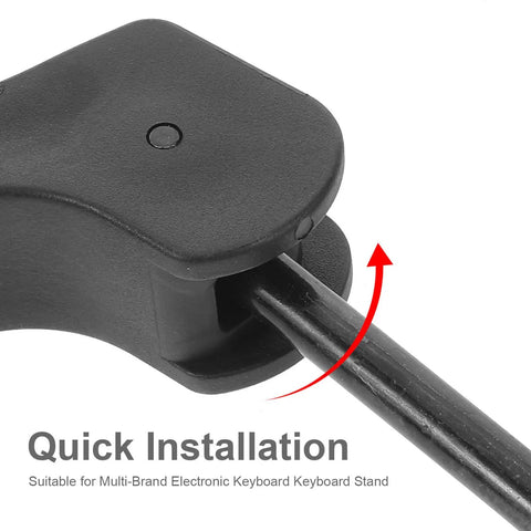 Ergonomic Keyboard Stand Height Adjustment Knob Replacement For Electronic Pianos Heavy Duty Anti Slip Handle Universal Rack Support Smooth Tilt And Elevation Control Quick Install Spare Part, black plastic knob on keyboard stand tube
