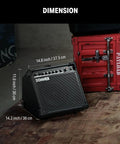 35-Watt Drum Amplifier With Dual 8-Inch Speakers For Jam Sessions 2-Channel Output 3-Band EQ DI Out Wireless Audio Black Finish