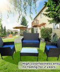 3 Pack Outdoor Patio Replacement Cushions For 4 Piece Wicker Rattan Set Includes Loveseat And Chair Cushions shown on patio furniture