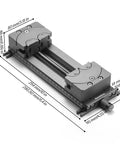 Fractal Vise With 100 Degree Adjustable Jaw For Irregular Shapes And Tall Pieces 120mm Clamping Range Dual Fixation Design Keeps Your Clamping Game Tight On CNC Router Machines, 254mm CNC vise, 18mm base