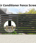 38 Inch Wide By 42 Inch High Air Conditioner Fence Screen Three Panel Outdoor Enclosure For Pool Equipment And Trash Can Privacy Fencing Panels Made From Weather Resistant Metal For Backyards And Patios installed in garden