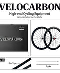 700C Disc Brake Carbon Wheelset For Road Bikes Tubeless Ready Clincher 50mm Deep V Shaped Rim with free rim tape and spoke