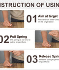 Instructions for using Dual Head Nail Setter With Spring Loaded One Thirty Second Inch And One Sixteenth Inch Sizes Hammerless Nail Punch Tool.