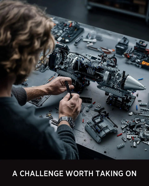 Adult assembling Turbofan Engine Building Set For Adults Hands On Engineering Challenge Model With 2216 Pieces Semi Exposed Gears.