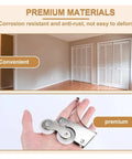 Heavy Duty Caster Wheels With Dual Locking Brakes Double Roller Design For Sliding Doors And Wardrobe Tracks in hand