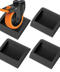 Premium Silicone Wheel Stoppers For Furniture, 4 Pack Caster Cups That Prevent Scratches On All Floor Types, show one with wheel