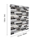 Peel And Stick Backsplash Wallpaper For Kitchen And Bathroom, Waterproof Self Adhesive Removable Tile Contact Paper, 17.7 x 118 in roll