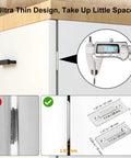 Ultra Thin Magnetic Cabinet Catch Set 4 Pack With Adhesive Backing Slick No Drill Install Door Latch detail and dimensions.