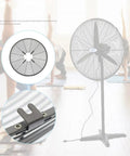 Tough Cookie Heavy Duty Industrial Floor Fan Crushing Heat With High Velocity Oscillation And Serious Airflow For Warehouse Spaces Commercial Shops Garage Projects And Outdoor Patios 30 Inch with a mesh grille and adjustable height.