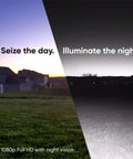 Outdoor Security Camera Starter Bundle with Base Station and One Camera 1080P HD Wire Free Night Vision display