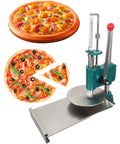 Upgrade Your Holiday Cooking Game With This No Sweat Manual Pizza Dough Press Machine Heavy Duty Construction Perfect For Rolling Tortillas Sheet Fresh Pasta And Crushing Out Flawless Pie Crusts At Home with pizza images.