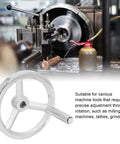 Lathe Handwheel 160mm Rotary Chrome Plated Cast Iron Round Wheel With Removable Handle 16mm Bore for machine setup