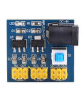 DC DC Buck Converter Module Step Down Power Supply 12V To 3.3V 5V And 12V Outputs, PCB Mount, top view showing connectors and components.