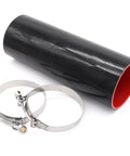 4 Inch ID 4-Ply Straight Silicone Hose Coupler 12 Inch Long 5mm Thickness With 2 Stainless Steel T Clamps