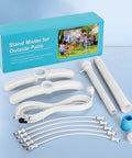 Portable Misting Cooling System With Adjustable Riser Tube, 5 Spray Nozzles, And 26.2Ft Misting Line for patio use displayed.