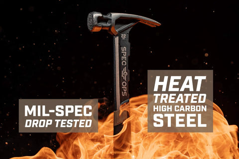 Workhorse Framing Hammer With Magnetic Nail Starter For Fast Driving Rip Claw Milled Face 22 oz shown with flames