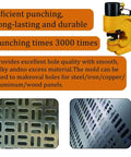 Round 16mm Hole Punch Die Set for CH70 Hydraulic Punch Digger Tool with durable design and smooth metal hole results.