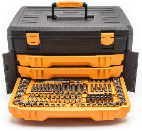 243 Piece 12 Point Mechanics Tool Set With 3 Drawer Storage Box Includes 90 Tooth Ratchet For Tight Spaces Full Polish Long Pattern Wrenches And Sockets Pro Grade Tools Built For Real World Jobs