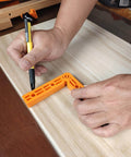 Using 90 degree clamp set with positioning squares on wood for woodworking projects like picture frames cabinets and boxes