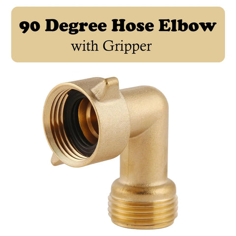 90 Degree Hose Elbow For RVs With Solid Brass Construction And Swivel Easy Grip Connector Delivers A No Fuss Fit For Three Quarters Inch Hose
