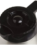 Close-up of lid on Replacement Thermal Carafe With Lid For Cuisinart Coffeemakers 10-Cup Capacity Stainless Steel Dripless Pour Spout
