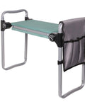 Upgraded Garden Kneeler And Seat Stool With Tool Pocket, Foldable Heavy Duty Bench For Gardeners, Soft EVA Kneeling Pad, Wide Green Version