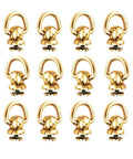 Gold D Ring Rivet Kit For Leather Purses And Bags, 12 Pack Zinc Alloy Studs With Screws, Crossbody Wallet Conversion Hardware, Durable Rustproof Handbag Accessories For DIY Purse Making. 12 gold D rings
