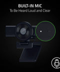Premium 1440P 60 Fps Webcam With Lightning Fast Auto Focus For Seamless Streaming And Dope Video Calls Straight Up Game Changer USB Plug And Play Camera For Streamers In Black with built-in microphone.