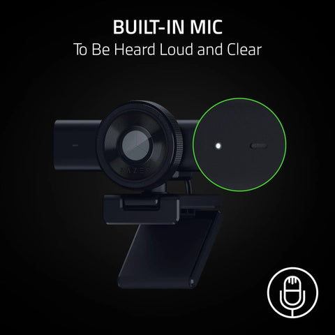 Premium 1440P 60 Fps Webcam With Lightning Fast Auto Focus For Seamless Streaming And Dope Video Calls Straight Up Game Changer USB Plug And Play Camera For Streamers In Black with built-in microphone.
