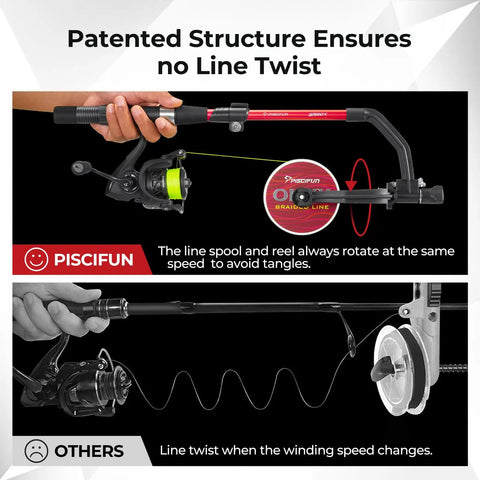 Speed X Fishing Line Spool With Unwinding Function No Twist Line And Adjustable Aluminum Handle for spinning reels use