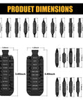 Dimensions of 21 Piece Double Ended Screwdriver Bit Kit For Leatherman Multi Tool Screwdrivers with storage sheath